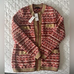 NWT Ann Taylor Tweed Stitch Cardigan, Size Small